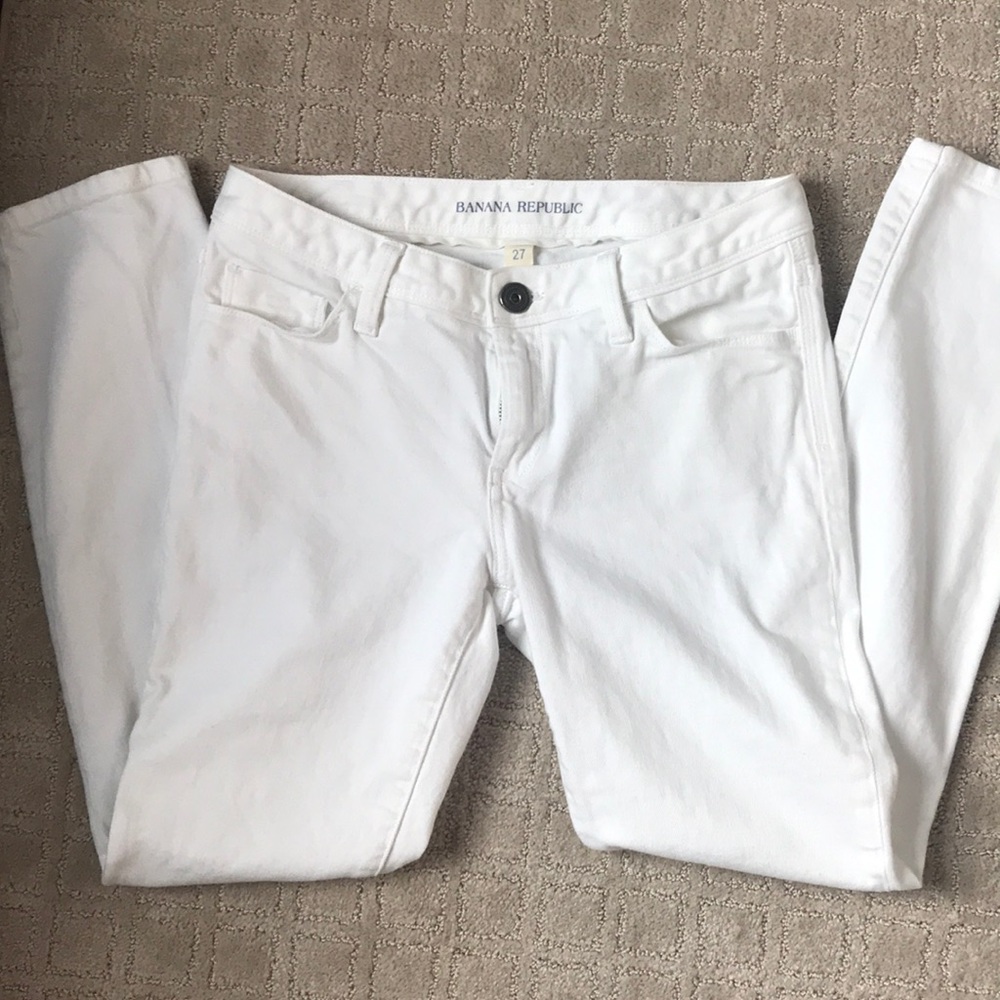 Banana Republic white denim jeans 27